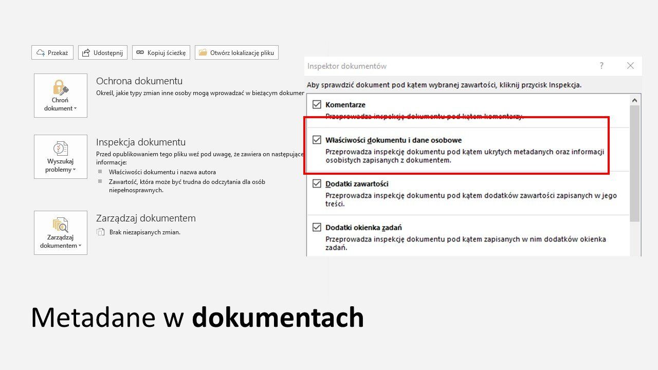 Metadane w pakiecie Office